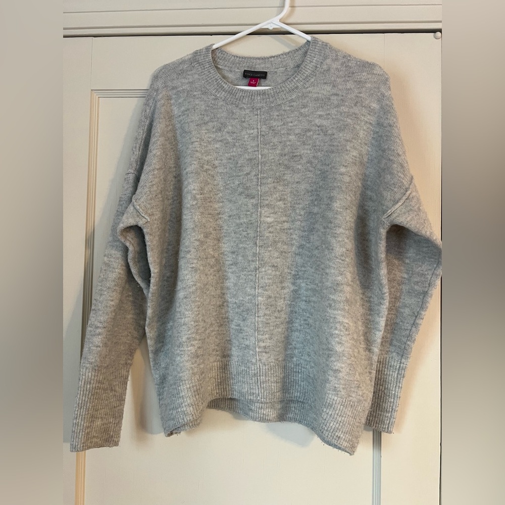 Vince Camuto Light Gray Crew Neck Sweater - Picture 1 of 4
